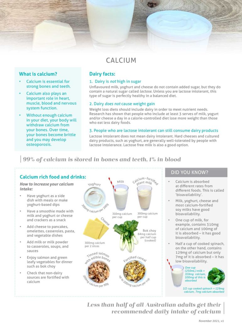 Calcium factsheet