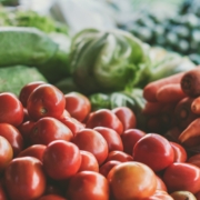 Tomatoes, cucumbers, lettuce and carrots